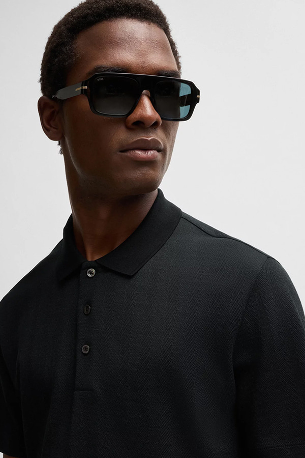 ΜΠΛΟΥΖΑ POLO BOSS CAMEL - 001 ΜΑΥΡΟ